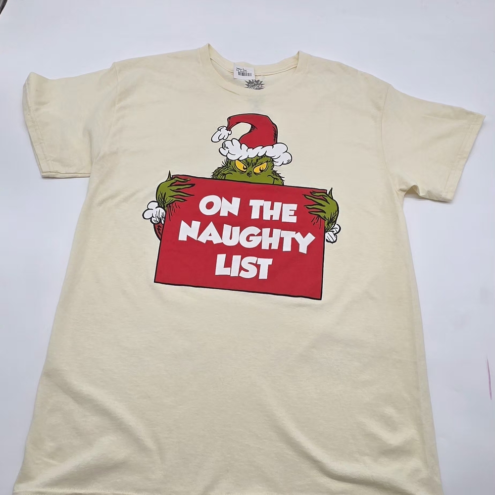 Hybrid Apparel Cream Tee with Red Graphic